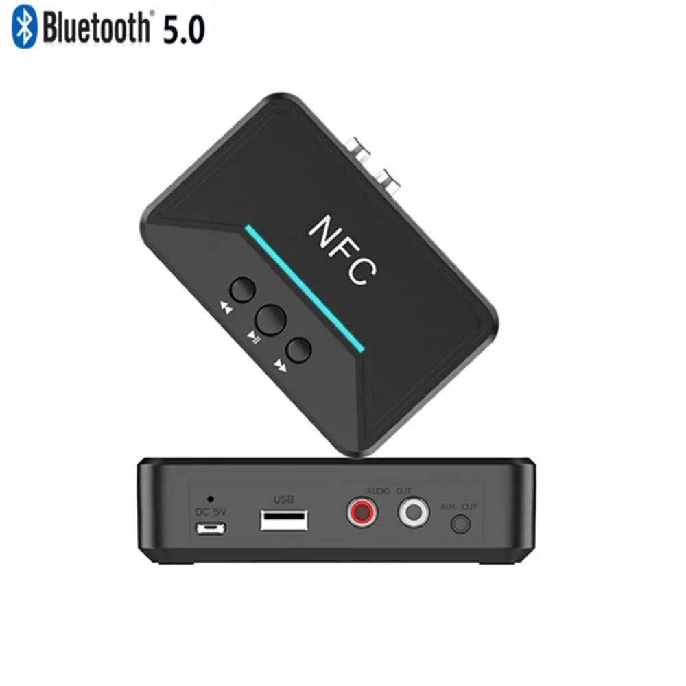 Приемник NFC Bluetooth 5 0 3 мм RCA аудио AUX разъем беспроводной ключ стереоприемник