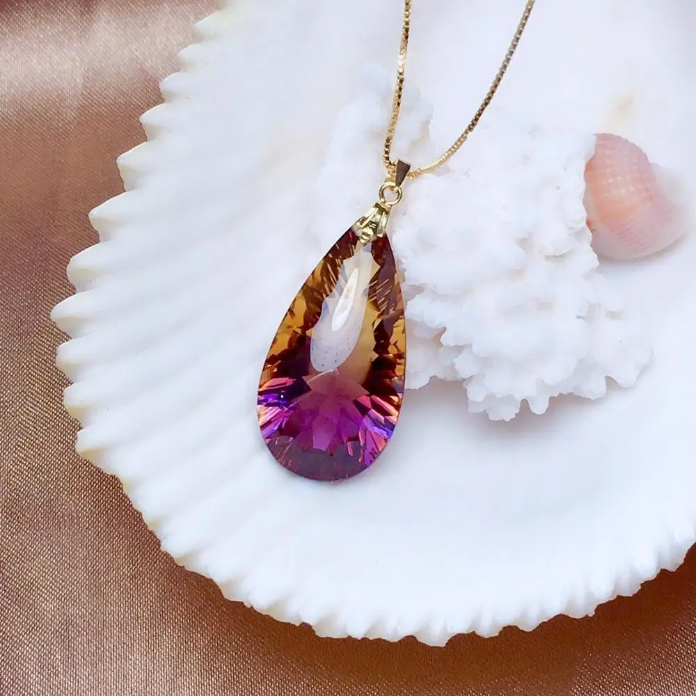 Ожерелье женское SHILOVEM, из 18-каратного желтого золота, с аметрином, 13 х25 мм, mz1325888zj 
Ожерелье женское SHILOVEM, из 18-каратного желтого золота, с аметрином, 13 х25 мм, mz1325888zj