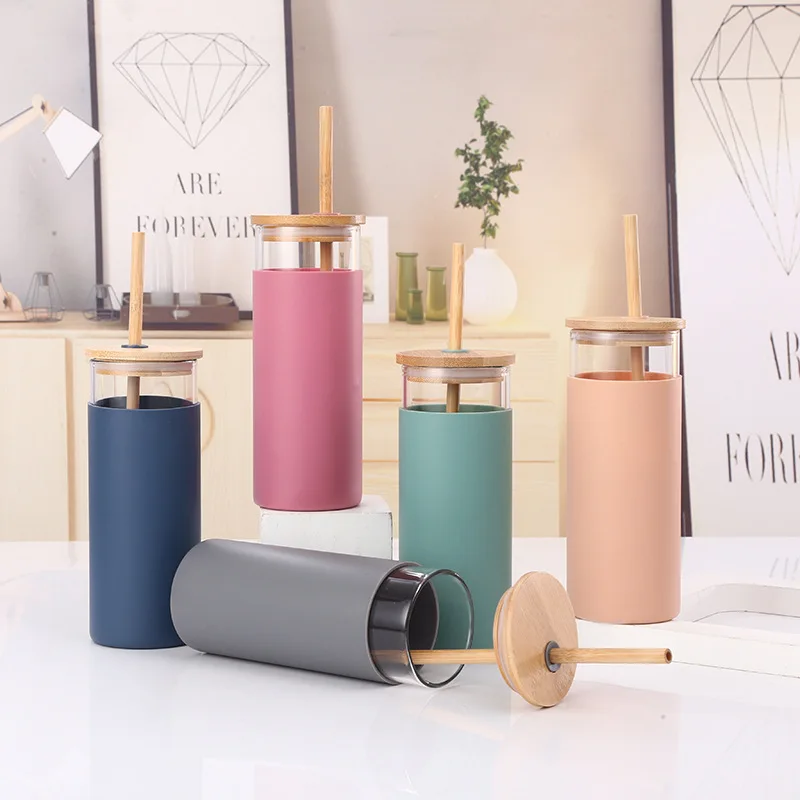 500ML Bamboo Cover Bamboo Straw Silicone Sleeve High Borosilicate Transparent Glass Leak-proof Straw Cup
500ML Bamboo Cover Bamboo Straw Silicone Sleeve High Borosilicate Transparent Glass Leak-proof Straw Cup