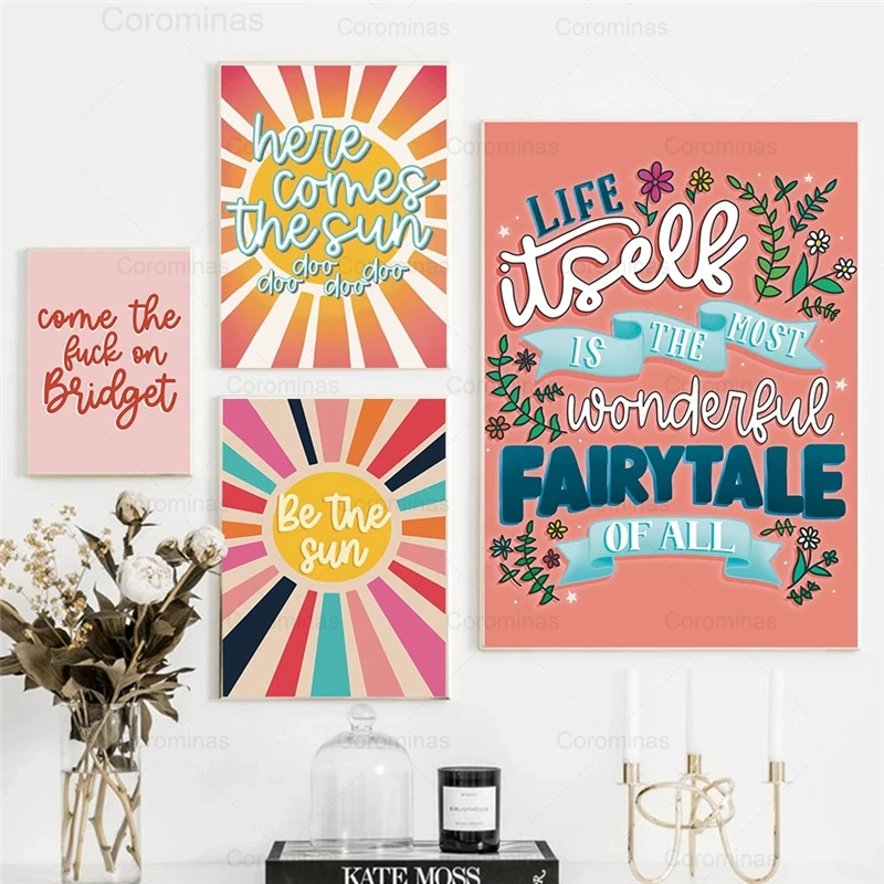 Inspiring Quotes Posters and Prints Life Itself Is The Most Wonderful Fairytale Wall Art Canvas Painting Colorful for Home Decor
Inspiring Quotes Posters and Prints Life Itself Is The Most Wonderful Fairytale Wall Art Canvas Painting Colorful for Home Decor