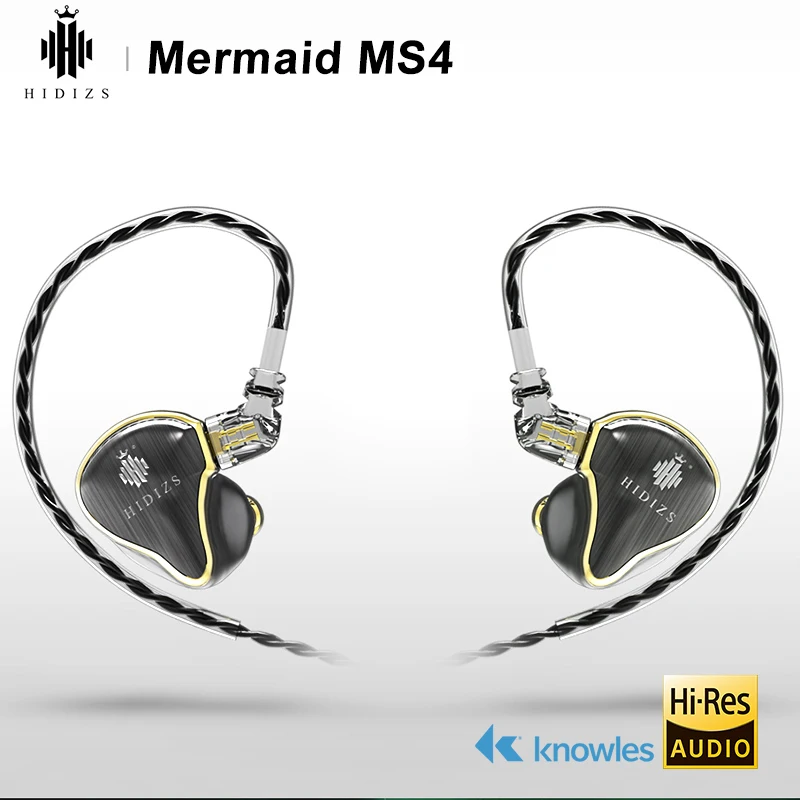 Гибридные наушники-вкладыши Hi-Fi HIDIZS (3 Knowles BA + 1 DD) MS4, IEM, с 2-контактным съемным кабелем 0,78 мм
Гибридные наушники-вкладыши Hi-Fi HIDIZS (3 Knowles BA + 1 DD) MS4, IEM, с 2-контактным съемным кабелем 0,78 мм