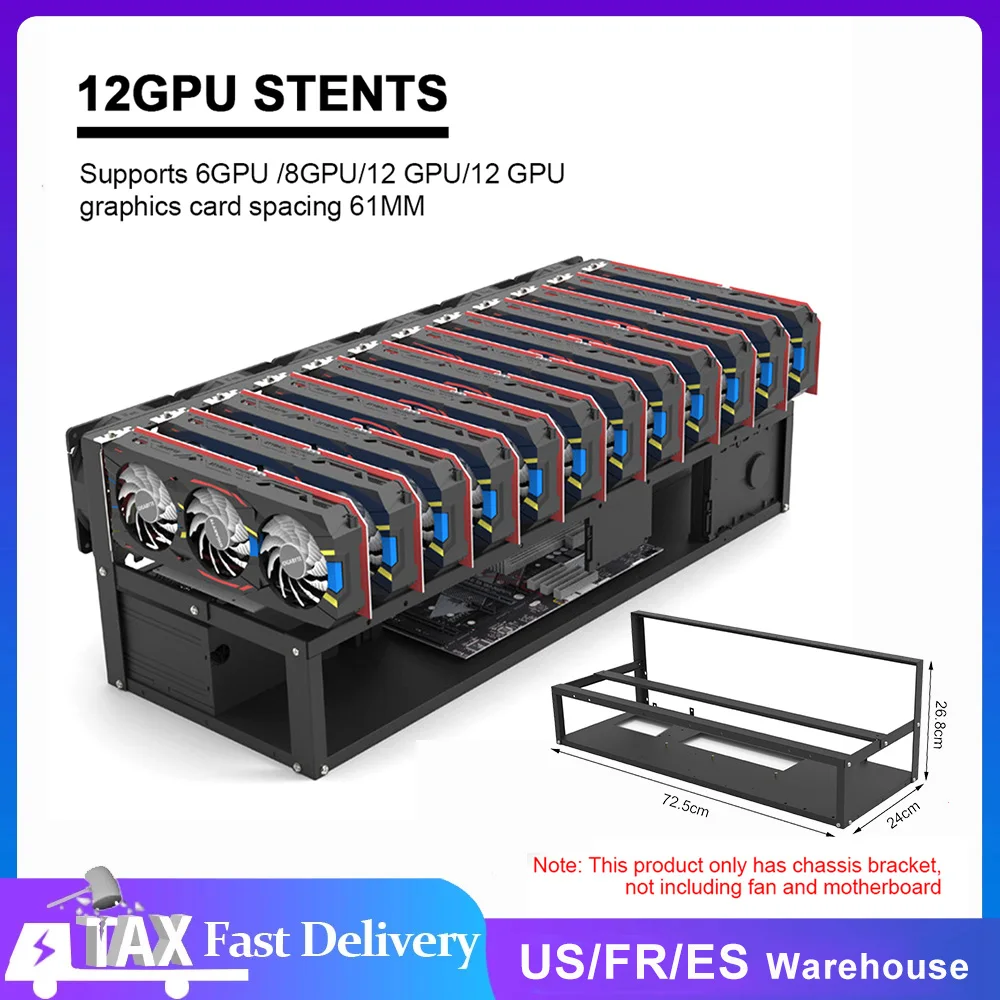 12 GPU Open Mining Rig Frame Штабелируемая рамка Rig чехол для ETH/PSU/ATX аксессуары инструменты рамка Rig чехол
12 GPU Open Mining Rig Frame Штабелируемая рамка Rig чехол для ETH/PSU/ATX аксессуары инструменты рамка Rig чехол