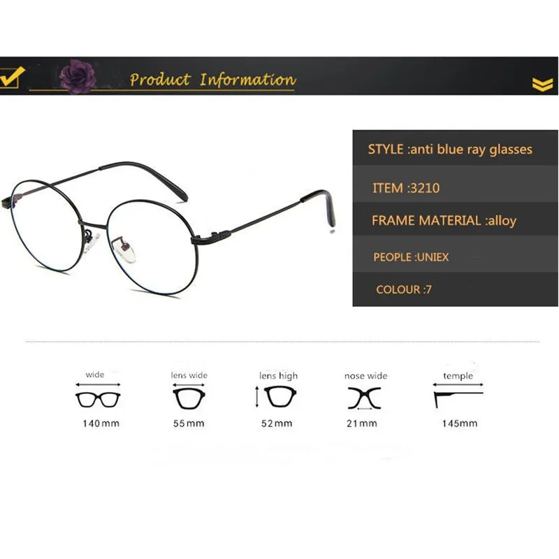 1.56 Metal Black Myopia Prescription Eyeglasses Frame Women Men Full Alloy Nearsighted Glasses Soild Round Optical Eyewear
1.56 Metal Black Myopia Prescription Eyeglasses Frame Women Men Full Alloy Nearsighted Glasses Soild Round Optical Eyewear