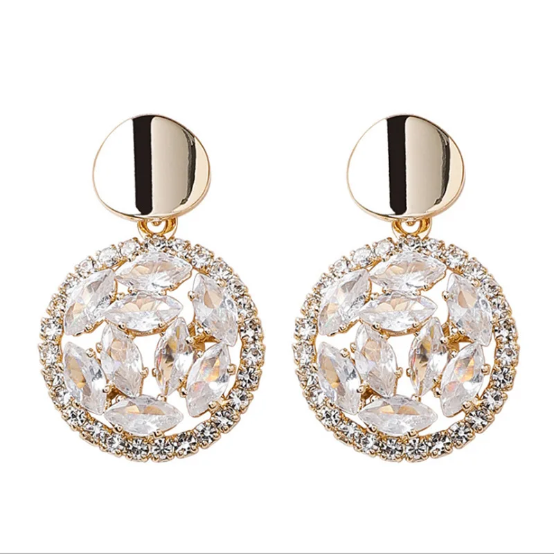 S925 silver needle luxury round zircon crystal earring Long Earring temperament Korean net red Earrings female
S925 silver needle luxury round zircon crystal earring Long Earring temperament Korean net red Earrings female