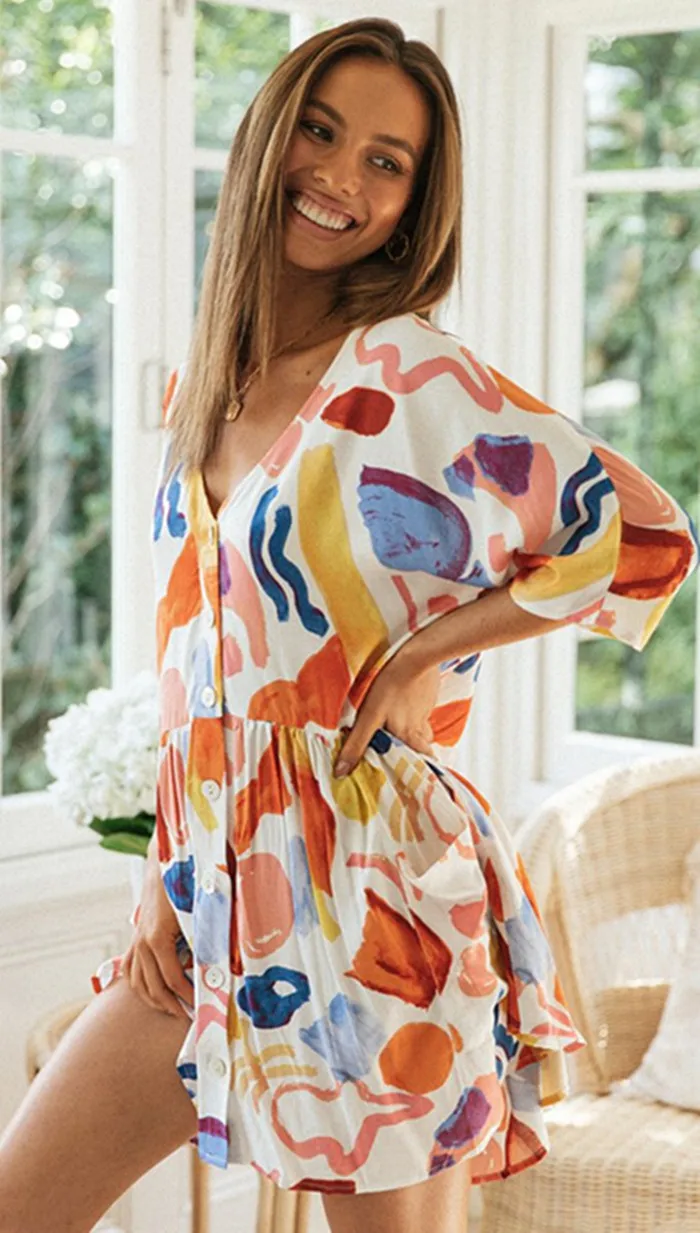 Dresses for Women 2021 Summer dress Hot Selling Women's Wear Printed Pocket Button Stitching Dress
Dresses for Women 2021 Summer dress Hot Selling Women's Wear Printed Pocket Button Stitching Dress