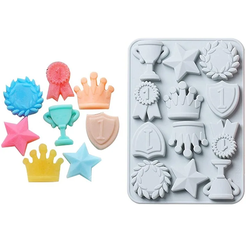 New Silicone Cake Mold Creative Trophy Crown shape 3D DIY Handmade Biscuits Candy Chocolate Mould Mousse Decoration Baking Tools
New Silicone Cake Mold Creative Trophy Crown shape 3D DIY Handmade Biscuits Candy Chocolate Mould Mousse Decoration Baking Tools