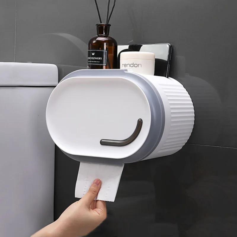 Toilet Paper Holder Bathroom Waterproof Paper Roll Box Bathroom Supplies Storage Box Wall-Mounted Paper Dispenser Tissue Storage 
Toilet Paper Holder Bathroom Waterproof Paper Roll Box Bathroom Supplies Storage Box Wall-Mounted Paper Dispenser Tissue Storage