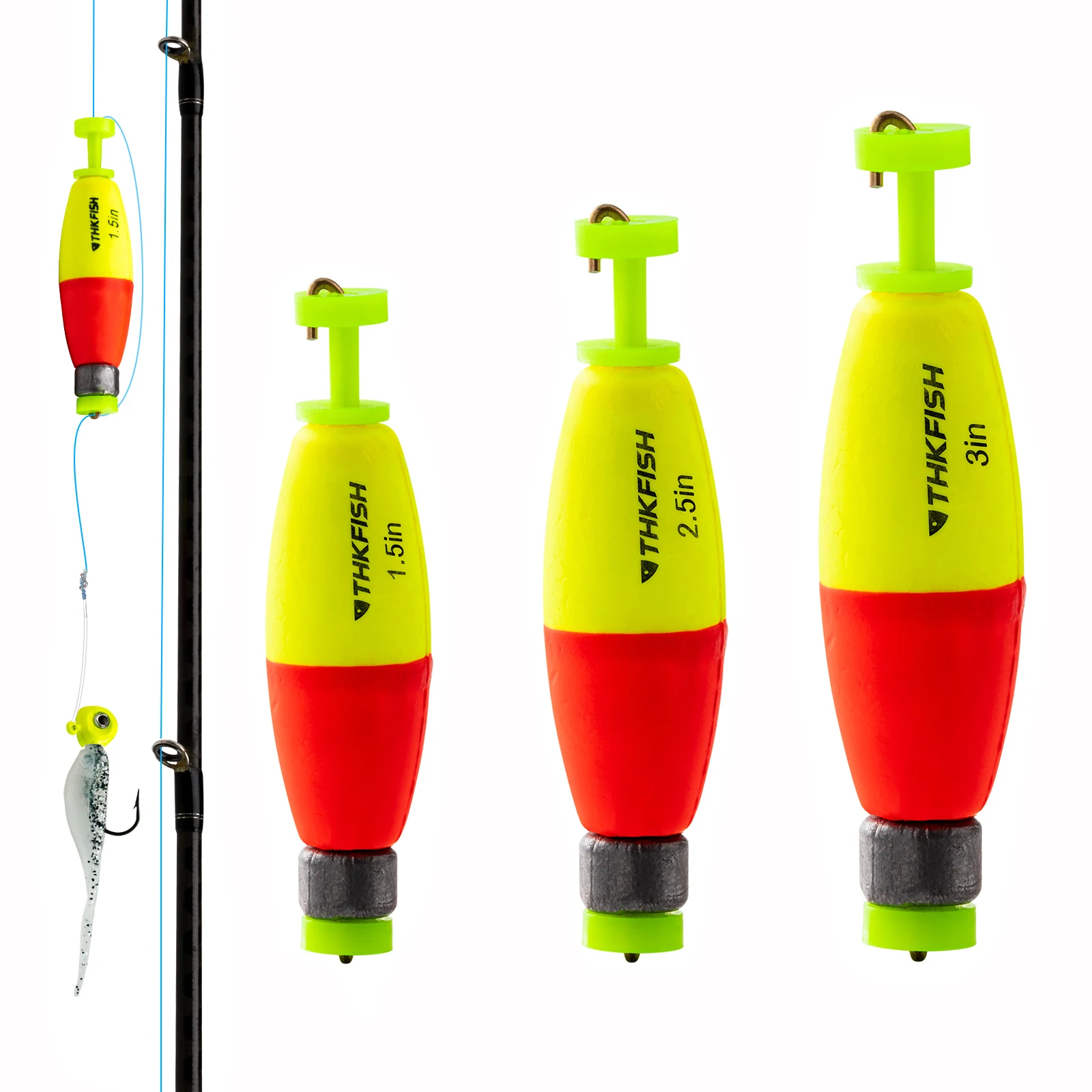 THKFISH Fishing Bobbers 3PCS EVA Foam Round Floats Snap-On Spring Fishing Buoy Accessories for Freshwater Saltwater
THKFISH Fishing Bobbers 3PCS EVA Foam Round Floats Snap-On Spring Fishing Buoy Accessories for Freshwater Saltwater