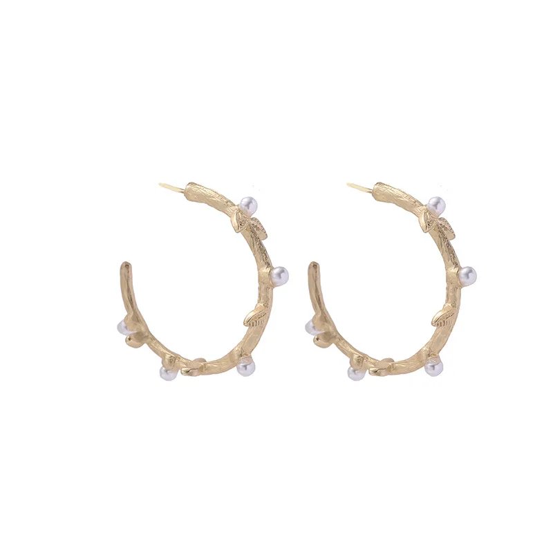 Trendy Gold Color Simulated Pearl Round Hoop Earrings for Women Tree Branches Circle Leaf Flower Earrings Minimalist Jewelry
Trendy Gold Color Simulated Pearl Round Hoop Earrings for Women Tree Branches Circle Leaf Flower Earrings Minimalist Jewelry