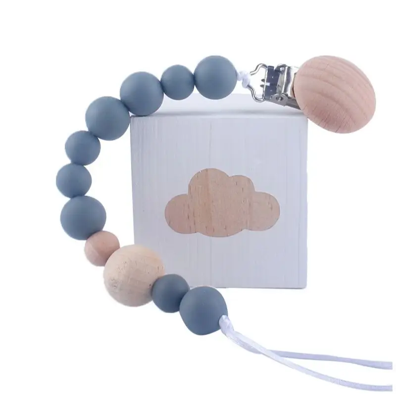 Baby Wood Beaded Pacifier Clip Silicone Chain Nipple Holder Infant Soother Teether
Baby Wood Beaded Pacifier Clip Silicone Chain Nipple Holder Infant Soother Teether