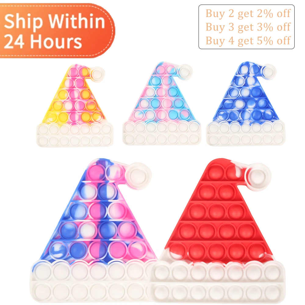 Pop Fidget Toys Christmas Hat for Kids Adults Reliever Soft Anti-stress Toy Fidget brinquedos Simple Kawaii Toy Sensory Toy
Pop Fidget Toys Christmas Hat for Kids Adults Reliever Soft Anti-stress Toy Fidget brinquedos Simple Kawaii Toy Sensory Toy