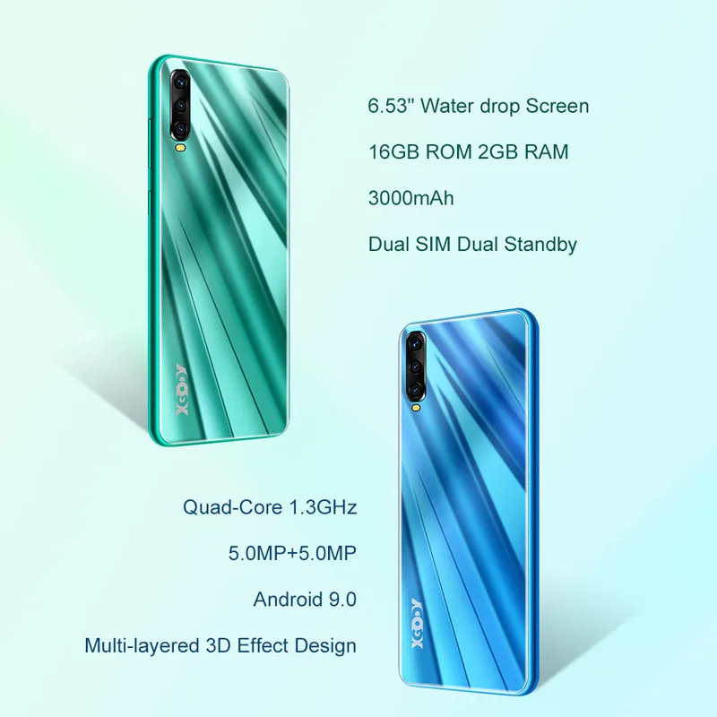 XGODY 6.53 Inch 3G Mobile Phone Android 9.0 Celular Waterdrop Screen Smartphone 2GB + 16GB MTK6580 Quad Core Dual SIM 5MP Camera
XGODY 6.53 Inch 3G Mobile Phone Android 9.0 Celular Waterdrop Screen Smartphone 2GB + 16GB MTK6580 Quad Core Dual SIM 5MP Camera