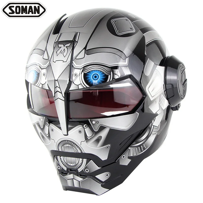 New personality motorcycle robot helmet iron man transformer uncovering helmet sm515
New personality motorcycle robot helmet iron man transformer uncovering helmet sm515