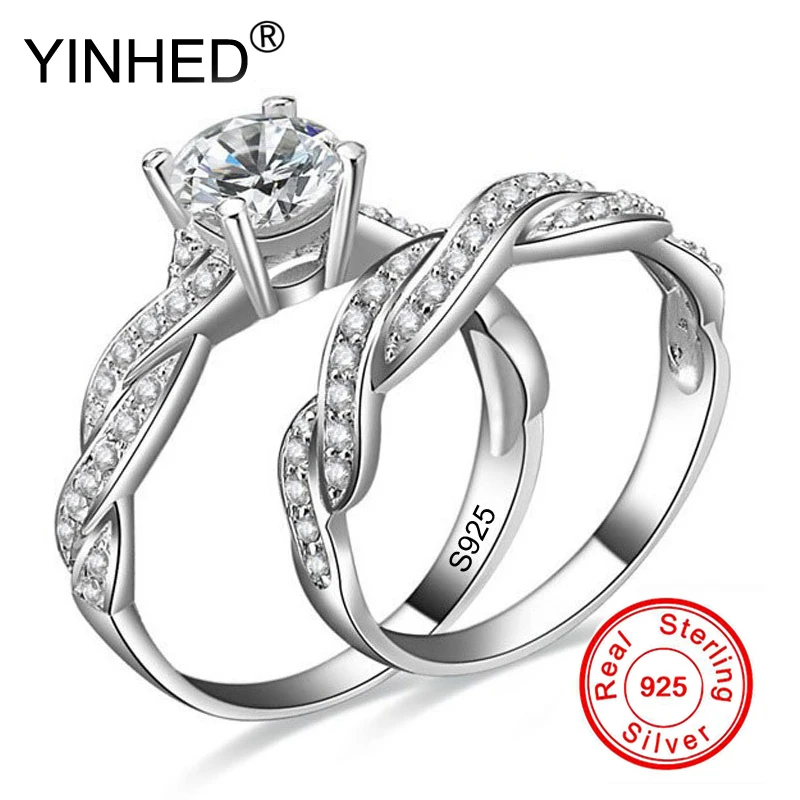 YINHED Infinity Love набор обручальных колец для женщин, 2 шт., серебро 925 пробы, 1 карат, искусственное кольцо, свадебные украшения ZR138
YINHED Infinity Love набор обручальных колец для женщин, 2 шт., серебро 925 пробы, 1 карат, искусственное кольцо, свадебные украшения ZR138