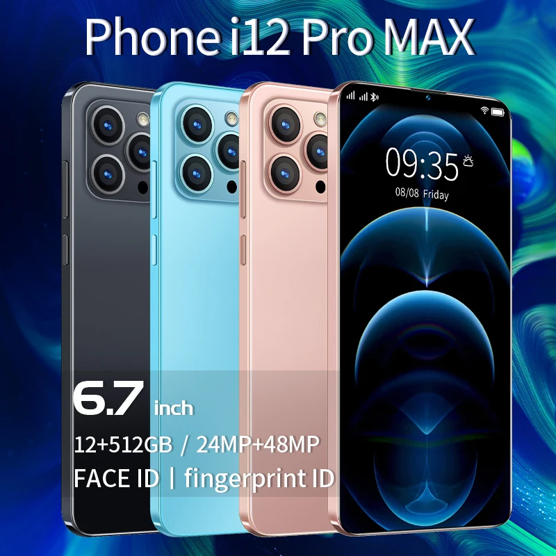 5G Smartphone i12 Pro Max Mobile Phones 6.7 Inch 10 Core Smartphones Global Version Andorid 10.0 12GB RAM 512GB ROM Unlocked New
5G Smartphone i12 Pro Max Mobile Phones 6.7 Inch 10 Core Smartphones Global Version Andorid 10.0 12GB RAM 512GB ROM Unlocked New