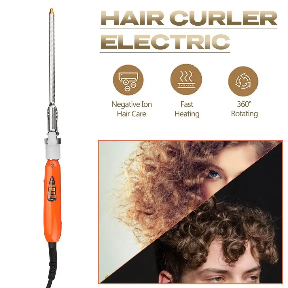 9mm 360° Rotating Electric Hair Curler for Women Men Ceramic Hair Curling Iron Wave Curling Wand for Salon Hair Styling Tools
9mm 360° Rotating Electric Hair Curler for Women Men Ceramic Hair Curling Iron Wave Curling Wand for Salon Hair Styling Tools