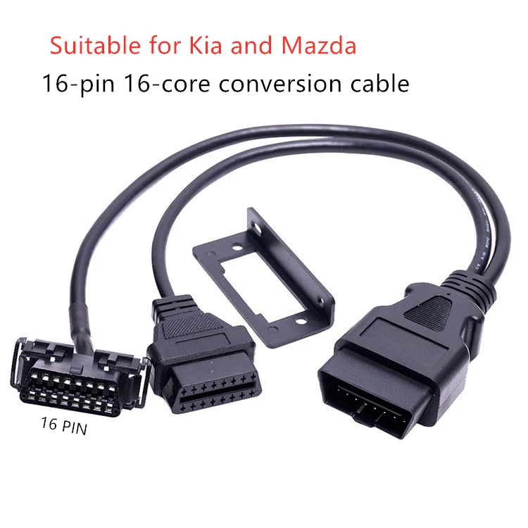 OBD 2 16pin extension cable and M-azda all-pass cable 16 Pin to 16 core conversion cable for Kia or M-azda Car Connector Cable
OBD 2 16pin extension cable and M-azda all-pass cable 16 Pin to 16 core conversion cable for Kia or M-azda Car Connector Cable