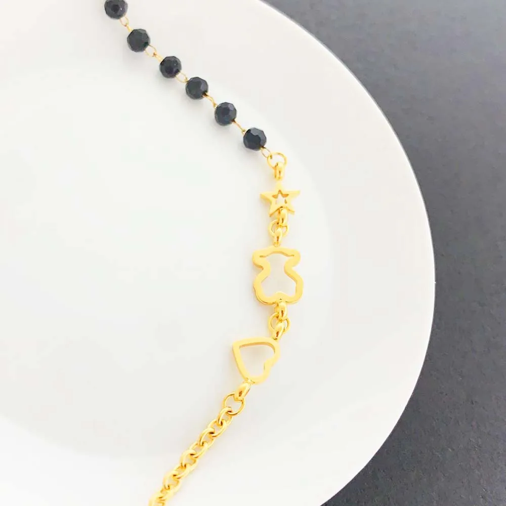 Women Fashion Bracelet Lucky Bear Shaped with Stars and Heart-shaped Accessories High Quality Handmade
Women Fashion Bracelet Lucky Bear Shaped with Stars and Heart-shaped Accessories High Quality Handmade