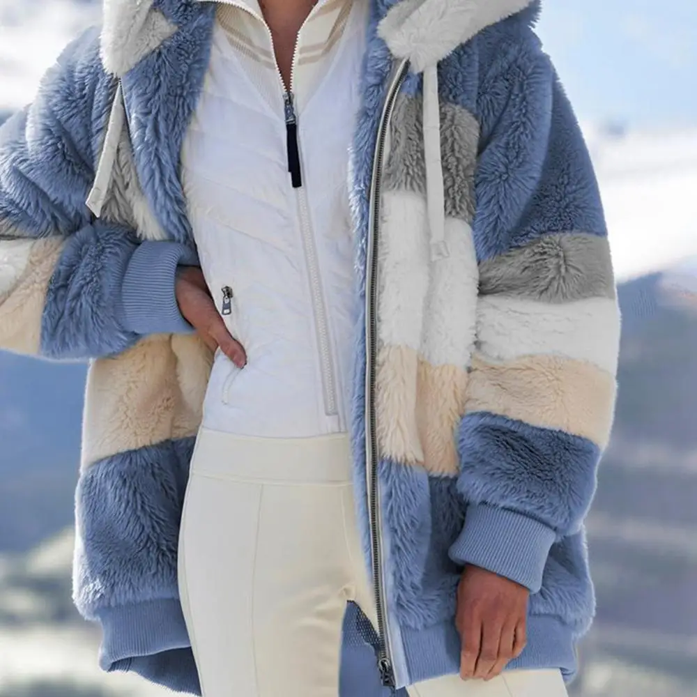 Women Winter Thicken Plush Jacket Zipper Hooded Loose Top Overoat Skin-friendly Warm Clothes For Daily Wear
Women Winter Thicken Plush Jacket Zipper Hooded Loose Top Overoat Skin-friendly Warm Clothes For Daily Wear