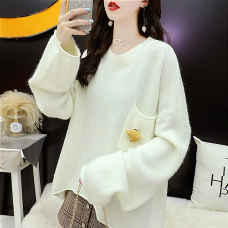 Cmaz Loose and Lazy Style Autumn and Winter Round Neck Sweater Female 2021 New
Cmaz Loose and Lazy Style Autumn and Winter Round Neck Sweater Female 2021 New