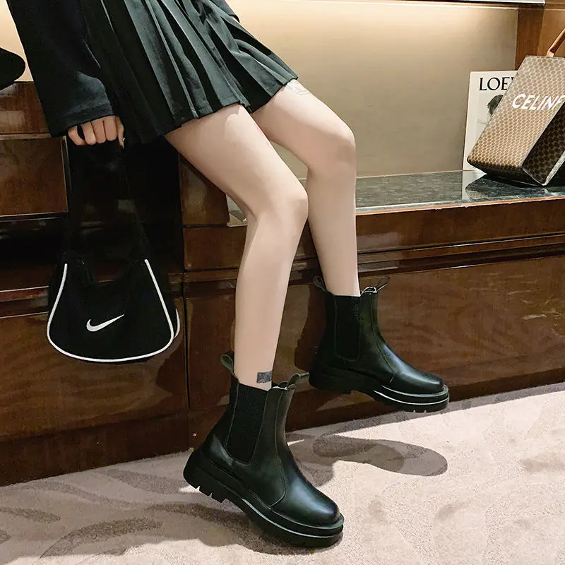 Women Leather Autumn Boots For Women Platform Chelsea Boot Spring PU Booties Fashion Female Thick Bottom Black Bootie
Women Leather Autumn Boots For Women Platform Chelsea Boot Spring PU Booties Fashion Female Thick Bottom Black Bootie