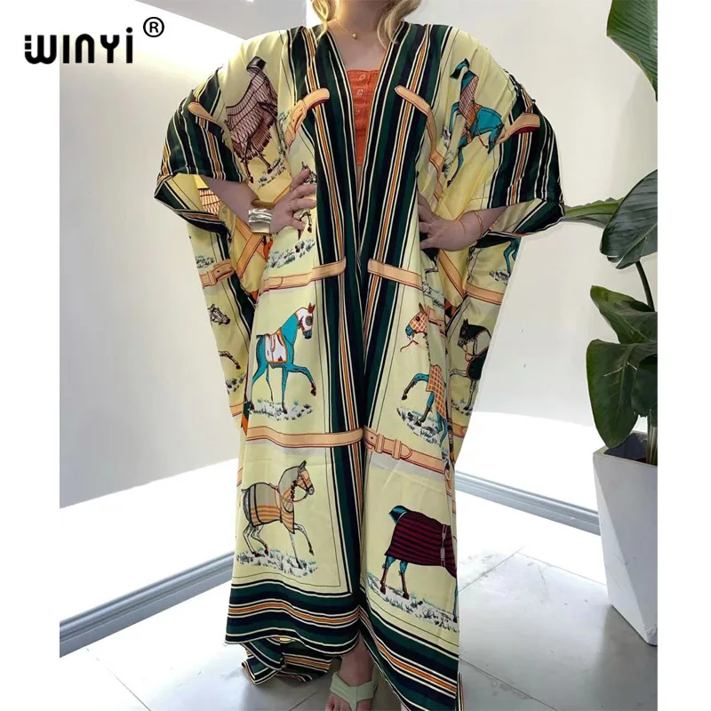 WINYI 2021 Bohemian Printed traf Women Beach Dress Bathing Suit Cover Up Spring For Women Hooded Beachwear Robe de plage Kaftan
WINYI 2021 Bohemian Printed traf Women Beach Dress Bathing Suit Cover Up Spring For Women Hooded Beachwear Robe de plage Kaftan