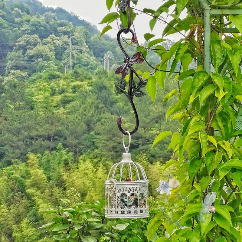 Set of 3 Heavy Duty Cast Iron S Dragonfly Hooks - 11 Inch Decorative Metal Plant Hooks Hangers S Shaped Bracket
Set of 3 Heavy Duty Cast Iron S Dragonfly Hooks - 11 Inch Decorative Metal Plant Hooks Hangers S Shaped Bracket