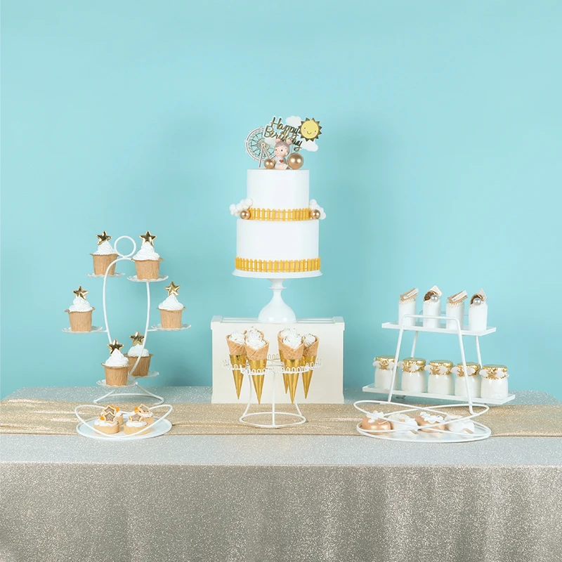 White Cake Stands Sets New Type Cupcake Tray Doughnut Donuts Dessert Display Holder Cupcake Plates for Baby Shower Wedding Decor
White Cake Stands Sets New Type Cupcake Tray Doughnut Donuts Dessert Display Holder Cupcake Plates for Baby Shower Wedding Decor
