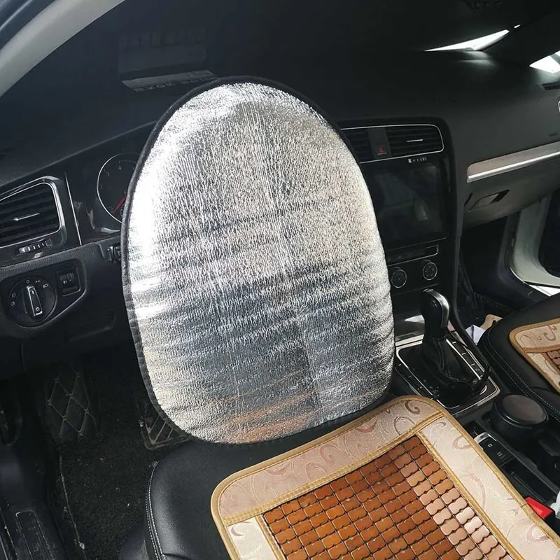Fit 1PC Double Thicken Car Steering Wheel Sun Shade Cover Sunshade Aluminum Foil Anti Hot Automotive Interior Accessories
Fit 1PC Double Thicken Car Steering Wheel Sun Shade Cover Sunshade Aluminum Foil Anti Hot Automotive Interior Accessories