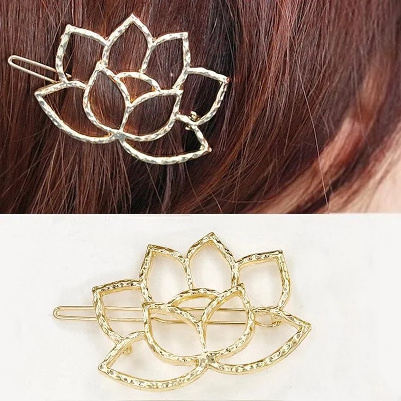 Woman Hair Accessories Fashion Hollow out Hair Clip Pin Lotus Flower Shape Hairgrip Barrette Girls Headwear Hair Styling Tools
Woman Hair Accessories Fashion Hollow out Hair Clip Pin Lotus Flower Shape Hairgrip Barrette Girls Headwear Hair Styling Tools