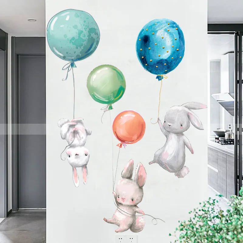 3Cartoon Bunny Balloon Wall Sticker Home Wall Decoration Kids Rooms Bedroom Decor Cute Animal Wallpaper Self-adhesive Stickers
3Cartoon Bunny Balloon Wall Sticker Home Wall Decoration Kids Rooms Bedroom Decor Cute Animal Wallpaper Self-adhesive Stickers