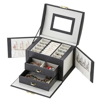 Hot Sale Large Jewelry Box Organizer PU Leather Drawer Jewellery Boxes Velvet Earring Ring Necklace Jewelry Storage Case Casket
Hot Sale Large Jewelry Box Organizer PU Leather Drawer Jewellery Boxes Velvet Earring Ring Necklace Jewelry Storage Case Casket