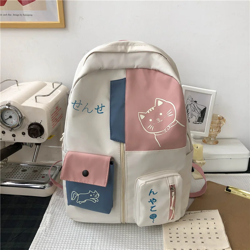 Cute Schoolbag Female Junior High School Students Korean Ulzzang College Students Backpack Nylon Waterproof Mochila Female
Cute Schoolbag Female Junior High School Students Korean Ulzzang College Students Backpack Nylon Waterproof Mochila Female