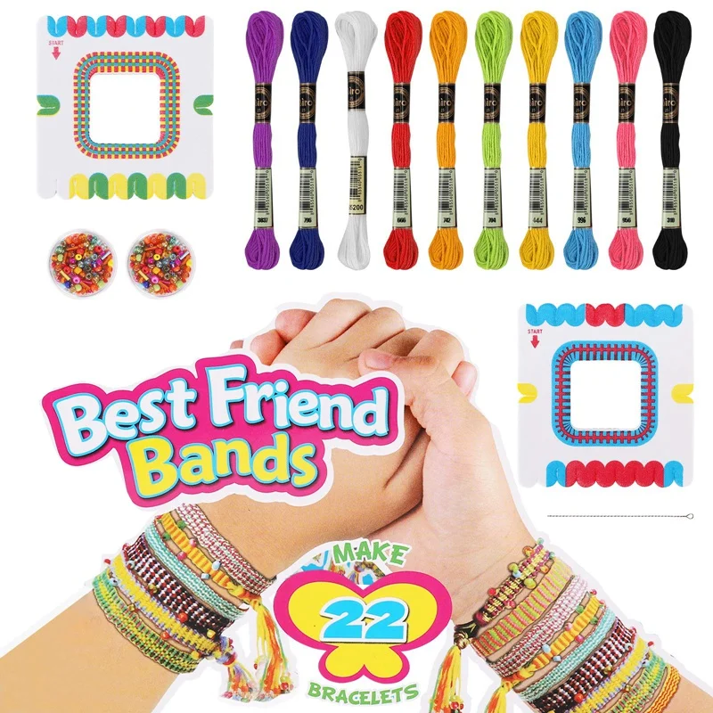 

Набор для изготовления детских браслетов «сделай сам», набор красочных веревочных бусин для изготовления ожерелья дружбы, художественные ...