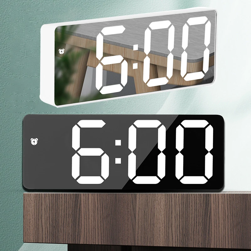 Acrylic Mirror Alarm Clock LED Digital Voice Control Alarm Clock Snooze Time Thermometer Display USB Charging Table Clock
Acrylic Mirror Alarm Clock LED Digital Voice Control Alarm Clock Snooze Time Thermometer Display USB Charging Table Clock