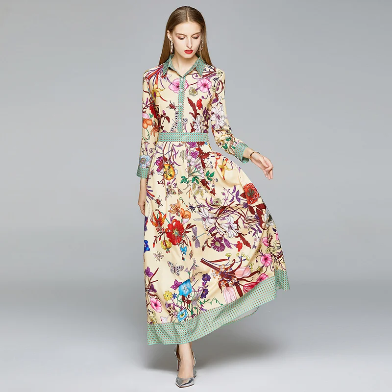 Merchall 2020 Fashion Autumn Spring Runway Long Dress Woman Long Sleeve Chic Floral Print Holiday Beach Maxi Dress Vestidos
Merchall 2020 Fashion Autumn Spring Runway Long Dress Woman Long Sleeve Chic Floral Print Holiday Beach Maxi Dress Vestidos
