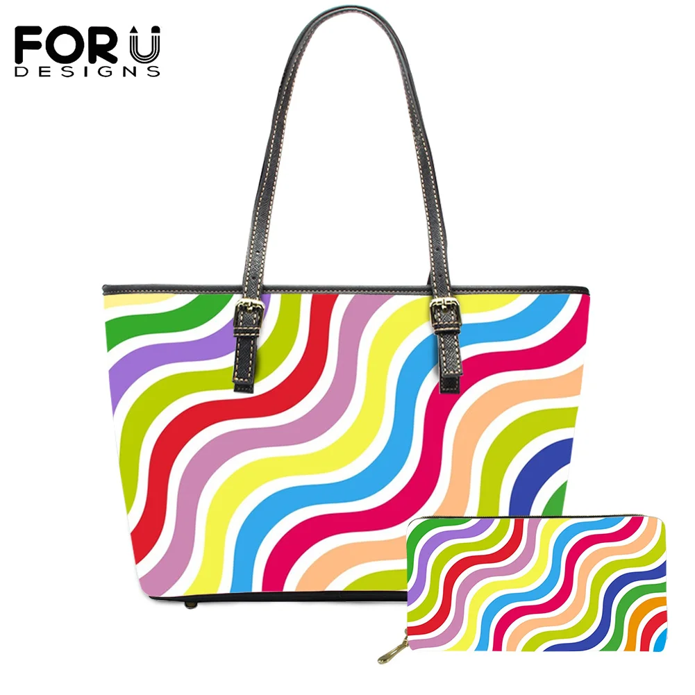 FORUDESIGN 2Pcs Big PU Bags Casual Wallet For Ladies Rainbow Design Brand Design Good Quality Large Capacity Shoulder Bag Purses
FORUDESIGN 2Pcs Big PU Bags Casual Wallet For Ladies Rainbow Design Brand Design Good Quality Large Capacity Shoulder Bag Purses