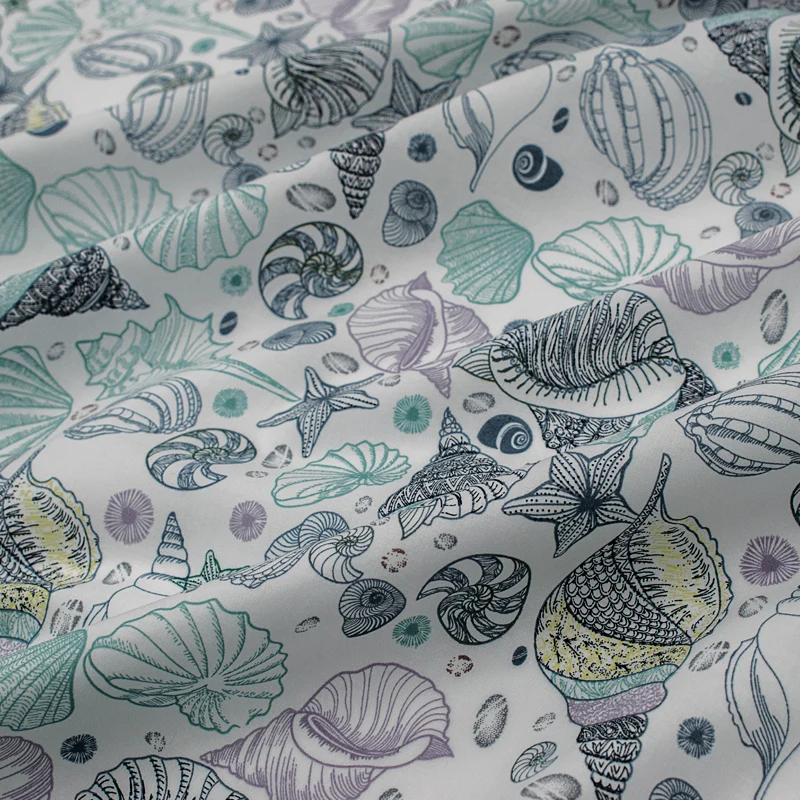 Sea Shells On White Cotton Fabric For Dress Tissus Au MÈTre Telas Algodon Estampadas Sewing Ткань Для Шитья Vestidos Tissu Tela
Sea Shells On White Cotton Fabric For Dress Tissus Au MÈTre Telas Algodon Estampadas Sewing Ткань Для Шитья Vestidos Tissu Tela