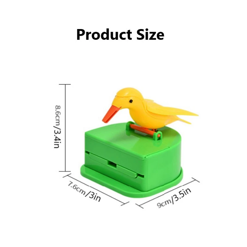 Cute bird Toothpick Box Household Simple Automatic and Convenient Press-Type Bird Toothpick Holder
Cute bird Toothpick Box Household Simple Automatic and Convenient Press-Type Bird Toothpick Holder