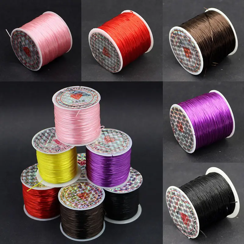 

10m/Roll Strong Elastic Crystal Beading Cords 1mm for DIY Elastic Beaded Bracelets Jewelry Making Stretch Thread String Line