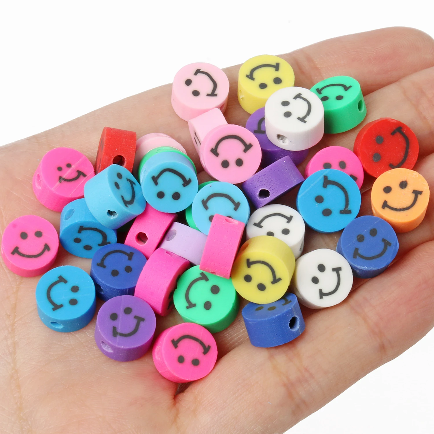 10mm Smile Face Round Polymer Clay Beads Colorful Polymer Clay Spacer Beads For Jewelry Making DIY Bracelet Necklace 50/100pcs
10mm Smile Face Round Polymer Clay Beads Colorful Polymer Clay Spacer Beads For Jewelry Making DIY Bracelet Necklace 50/100pcs