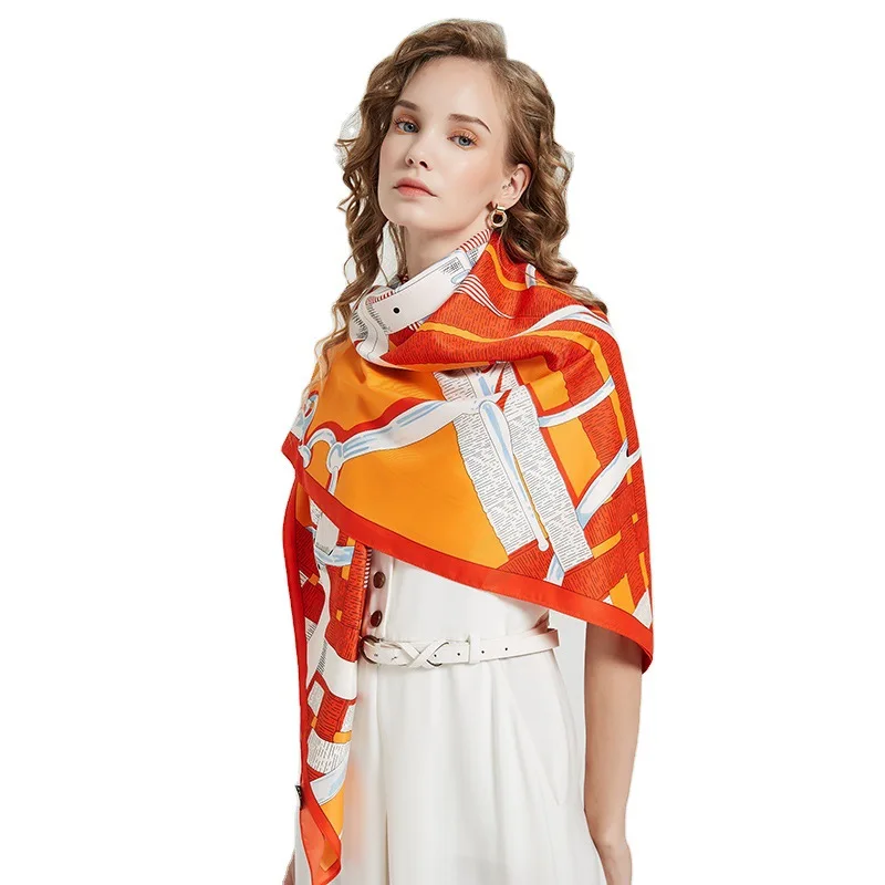 Ranmo European and American New Twill Emulation Silk Scarf Women's High-Grade Twill Large Kerchief Printed Gift Scarf
Ranmo European and American New Twill Emulation Silk Scarf Women's High-Grade Twill Large Kerchief Printed Gift Scarf