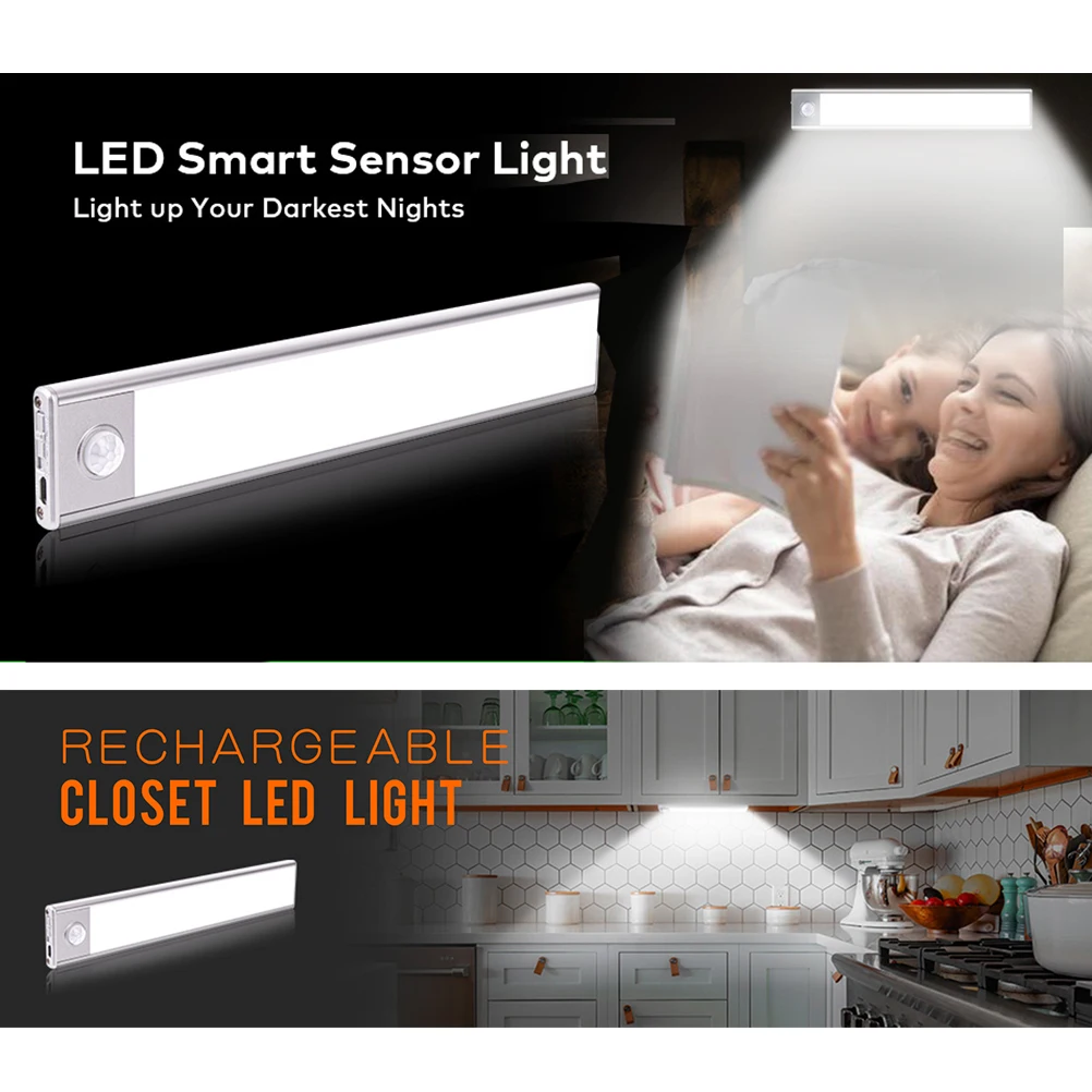 USB Rechargeable LED Cabinet Light 50 LED High Sensitivity Sensor Lamp Kitchen Lights with Magnet Aluminum Alloy
USB Rechargeable LED Cabinet Light 50 LED High Sensitivity Sensor Lamp Kitchen Lights with Magnet Aluminum Alloy