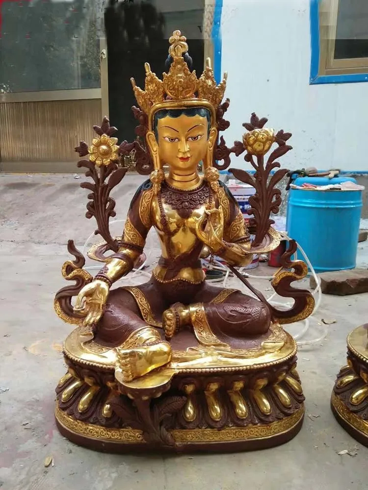 65CM LARGE HUGE LARGETEMPLE GOOD BUDDHA HOME LOBBY PROTECTION TIBET GOLD-PLATED LOTUS BODHISATTVA TARA GREEN BUDDHA BRASS STATUE
65CM LARGE HUGE LARGETEMPLE GOOD BUDDHA HOME LOBBY PROTECTION TIBET GOLD-PLATED LOTUS BODHISATTVA TARA GREEN BUDDHA BRASS STATUE