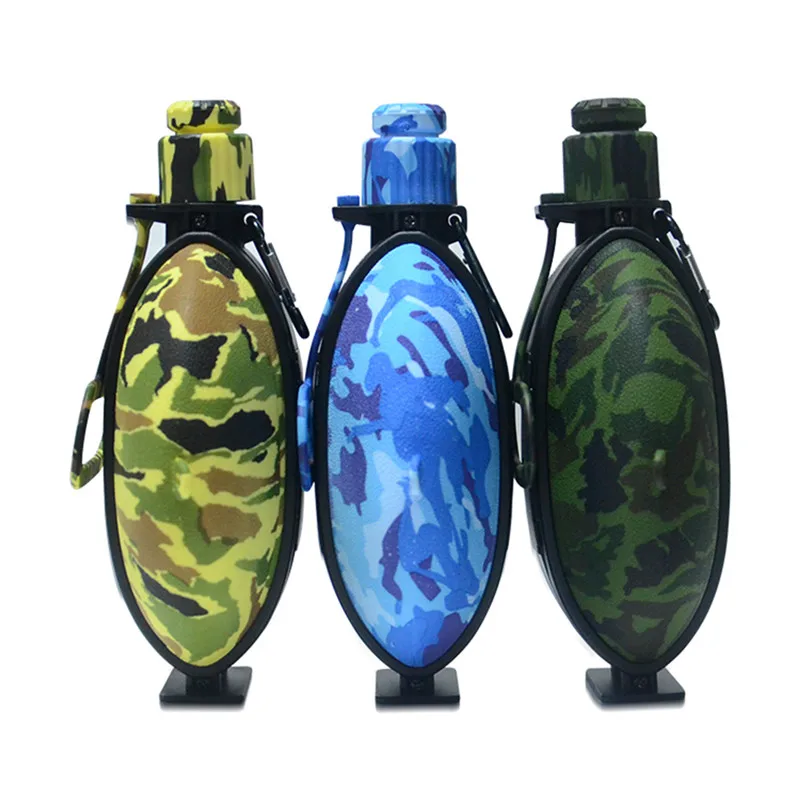 Outdoor Camping Military Water Bottle Silicone Folding Water Kettle Hiking Leak Proof Tour Water Bottle