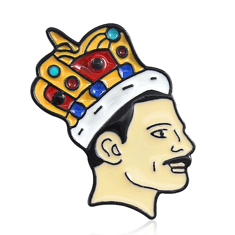 Queen Rock Band Меркьюри эмалированная брошь-кнопка | Украшения и аксессуары