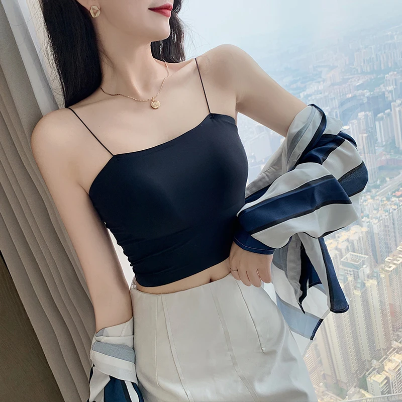 Women Tank Crop Top Back Top Spaghetti Straps Sexy Lingerie Beauty Back Underwear Tee Camisole Femme bra for small breast
Women Tank Crop Top Back Top Spaghetti Straps Sexy Lingerie Beauty Back Underwear Tee Camisole Femme bra for small breast