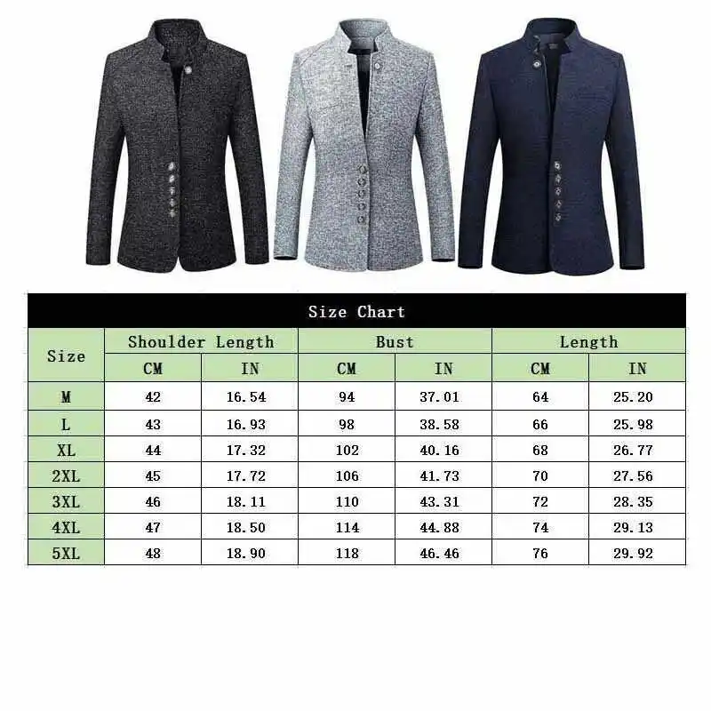 Casual Warm Wool Outwear Trench Coat Overcoat British Long Winter Men's Jacket Size M-3XL
Casual Warm Wool Outwear Trench Coat Overcoat British Long Winter Men's Jacket Size M-3XL