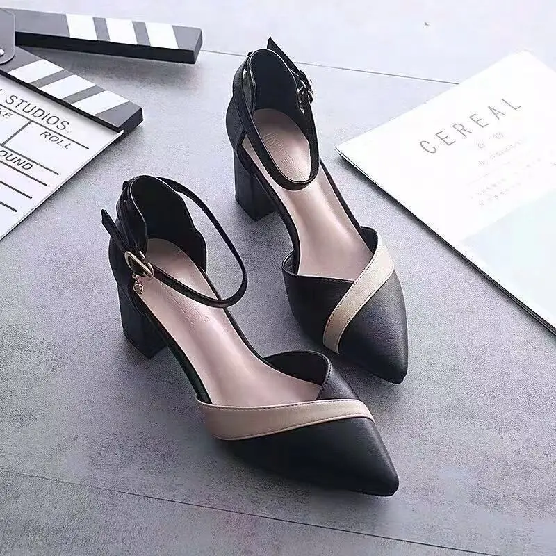 Professional Thick Heel Women's Shoes 2021new Summer Color Matching Sandals Women's Pointy Middle Heel Fashion High Heel Sandals
Professional Thick Heel Women's Shoes 2021new Summer Color Matching Sandals Women's Pointy Middle Heel Fashion High Heel Sandals