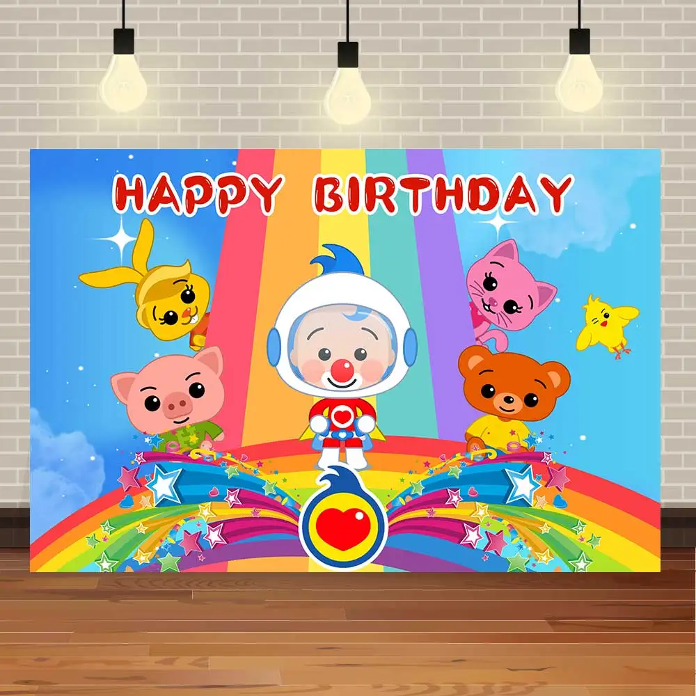 

NeoBack день рождения ребенок дети мультфильм шар Радуга Кот кролик медведь вечеривечерние баннер фото фон фотография фон